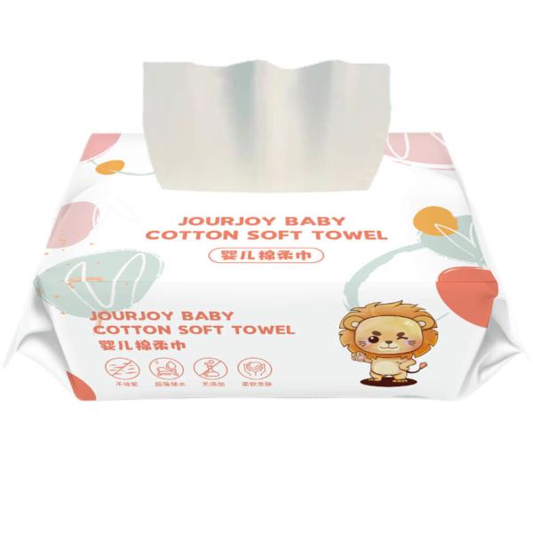 126Gram Disposable Soft Organic Cotton Wipes Baby Towels For Dry Wet With Size Is 15*7*10.5cm And Weight is 126 Gram 66