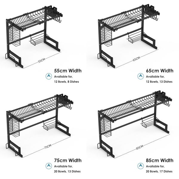 Dish Drying Kitchen Dish Rack Over Sink 650mm Width 480mm Height Multifunctional
