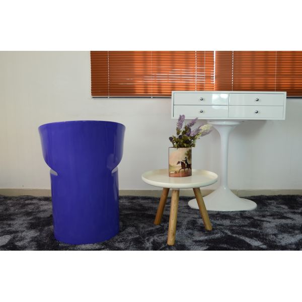 Mushroom - Shaped Living Room Chairs Fiberglass Leisure Blue 60 * 57 * 79 CM