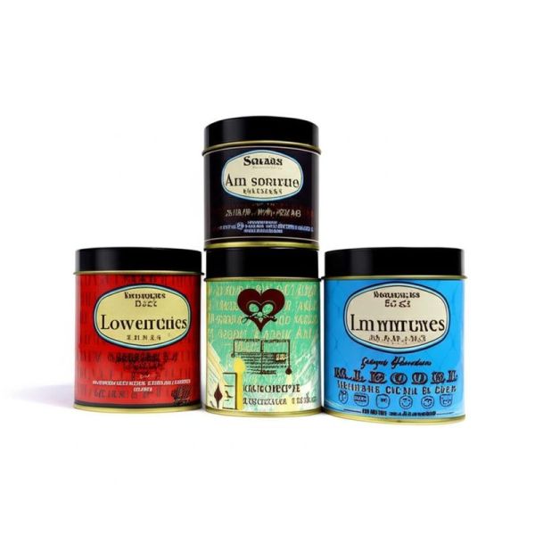 Custom Artwork CDR Metal Tin Cans with Easy Open Lids and Recyclable Packaging for Secure Storage