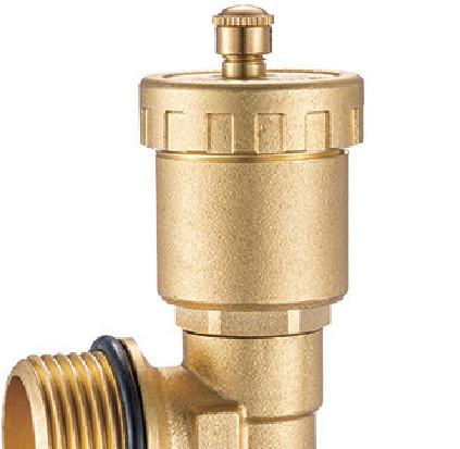 Supply End Piece Male Threaded For Hot Forged Manifold With Automatic Air-Vent And Flushing Draining Ball Valve