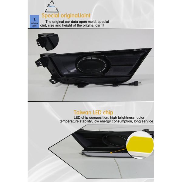 Factory 2017 Year Led Fog Lamp Drl For Honda Crv Led Daytime Running Lights Drl