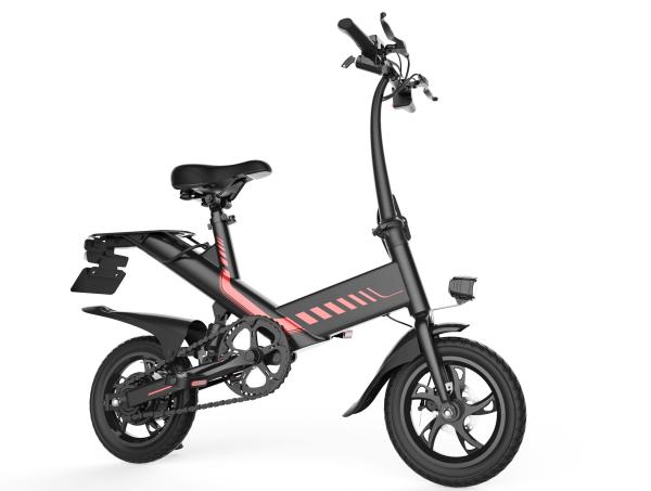 Anti Rust Chain Folding Electric Bicycle 350W Brushless Engine 12 Inch Lithium Battery