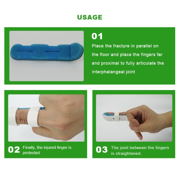 Aluminium alloy white and blue finger splint supplier in China