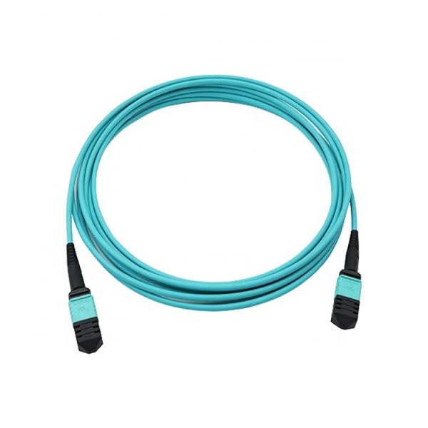Professional Manufacturer 1 meter 12 cores  Fiber Optic Patchcord OM3-300 female MPO fiber optic patchcord