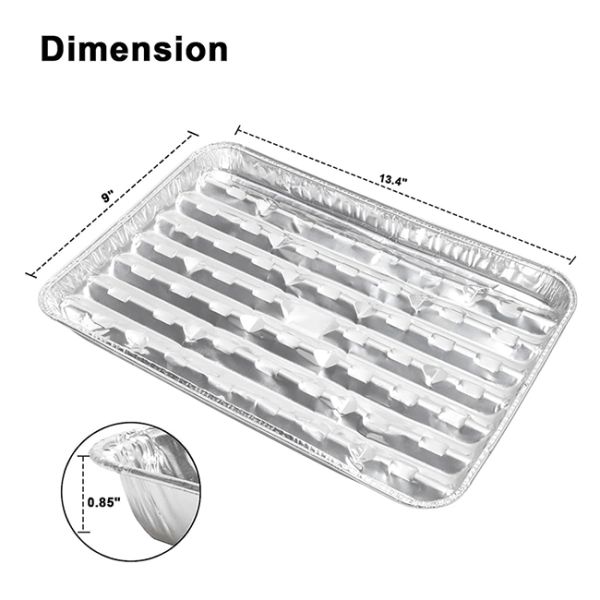 Одноразовая бройлерная кастрюля для гриля Большой барбекю для приготовления блюд Алюминиевый поднос
