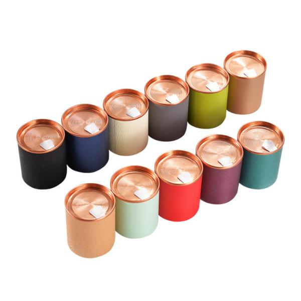 Air Tight Food Grade Cardboard Cylinder Peel Off Lid Coffee Tea Protein Powder Packaging Tube