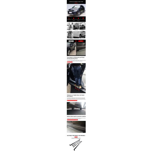 Anti Rubbing Dodge Journey Side Steps Running Boards Diamond Shaped