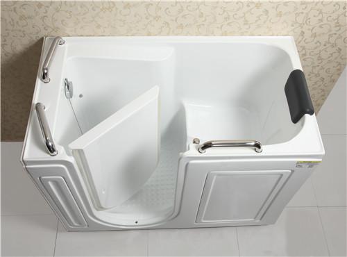 Air Bubble Massage Walk In Tub And Shower Combination Glossy Surface Finish