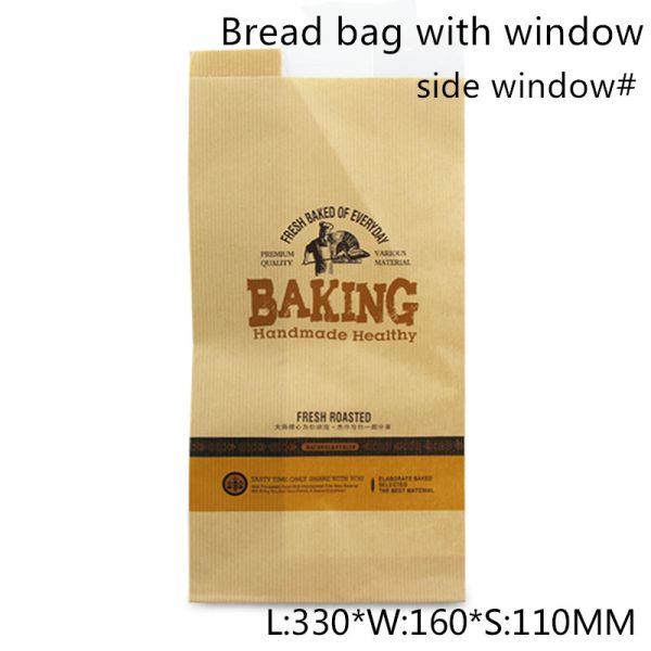 Устранимым покрытые PE бумажные мешки упаковки хлеба 50gsm