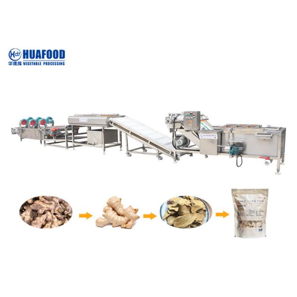 Washed Fruit And Vegetable Processing Line Multi Function Customized Capacity