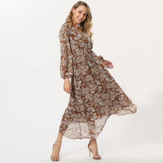 Fahion New Beach Dress Women Long Chiffon Dress