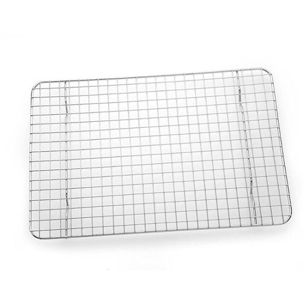 Gold / Silver Non Stick Surface Mild Steel Cooling Rack / Bbq Grill Wire Mesh