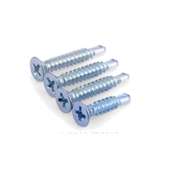 Self Drilling Metal Tapping Screws Zinc Plated Steel Phillips Drive Flat Head