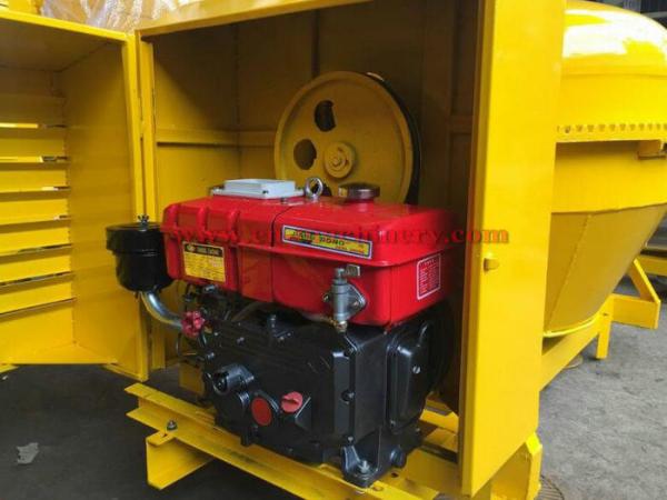 High Capacity 350L Diesel Engine Powered Concrete Mixer 4 Whees Beton Cement Mixer