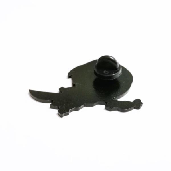 Custom Dyed Black Metal Soft Enamel Lapel Pins Stamped With Ninja Design
