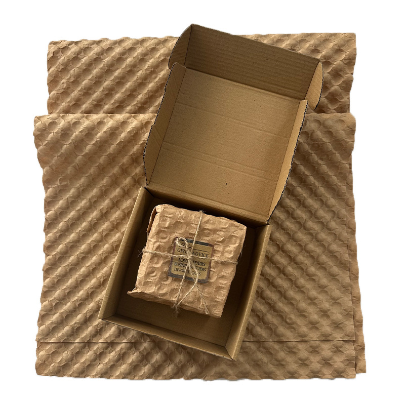 Natural Embossed Kraft Paper for Gift Box Inner Packaging – Bubble Texture Cushioning for Rustic & Eco Gifts