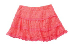Юбка красного шнурка Розы лайкра полиэстера детей короткая