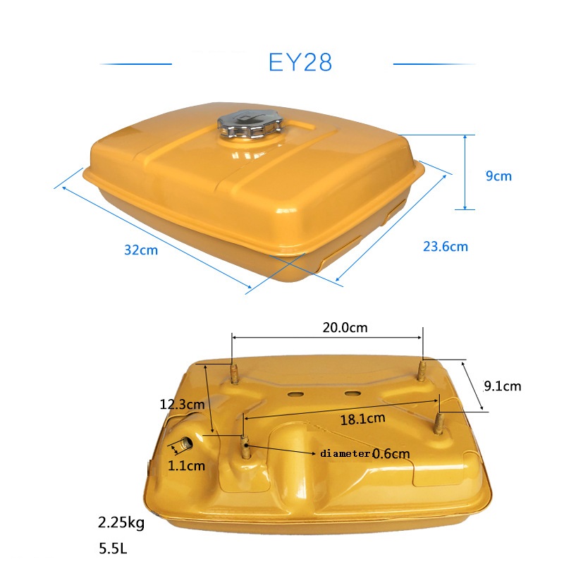 3.8L 5.5L топливный бак сборка, Robin EY20 EY28 Нефтяной бак Assy с переключателем фильтр крышка