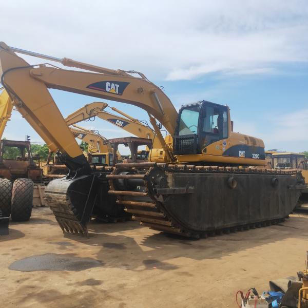                  Used 20 Ton Amphibious Excavator, Caterpillar 320c Pontoon Floating Excavator on Sale             