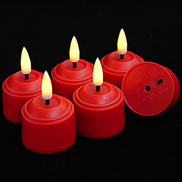 Eco-Friendly Remote Control Rechargeable LED Tealight Candle for Home Decoration