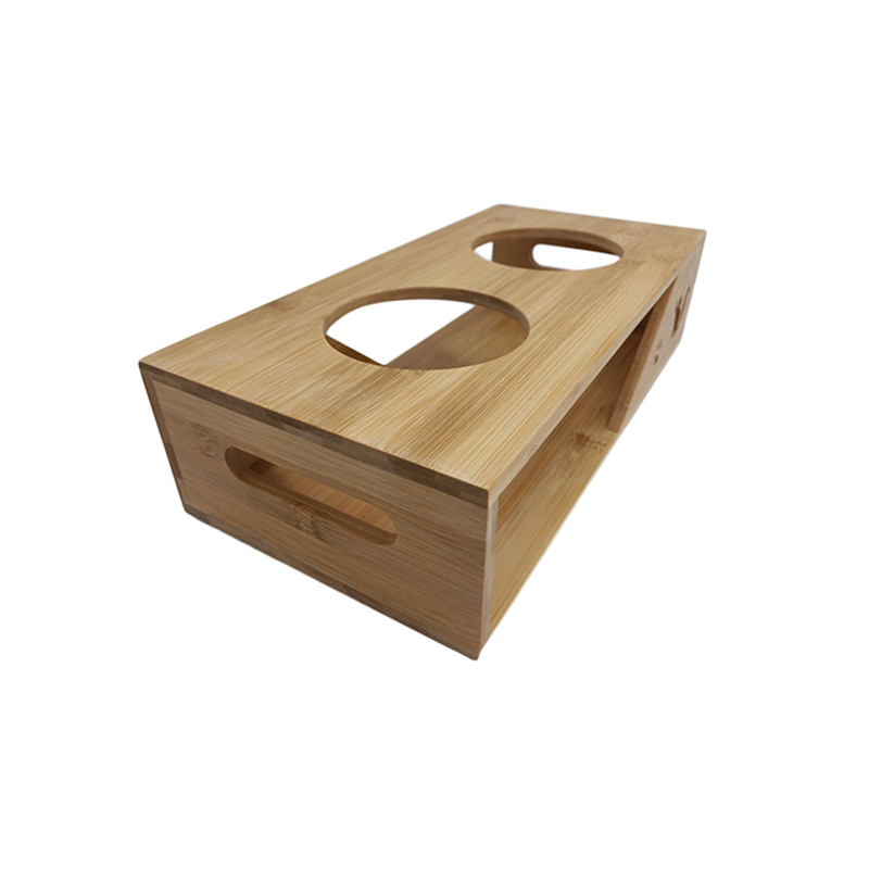 Одноуровневый натуральный бамбуковый кормильник для защиты шейного позвоночника животного