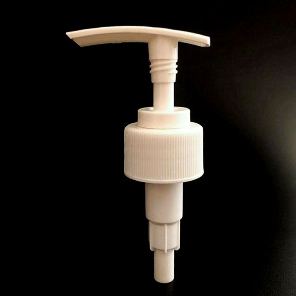 Bomba de loción de cierre de plástico con nervadura blanca 28/410 personalizable con certificación ISO