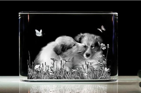 Air Cooling Large Engraving Area 2500 * 1300mm 3D Glass Laser Engraving Machine 4000HZ