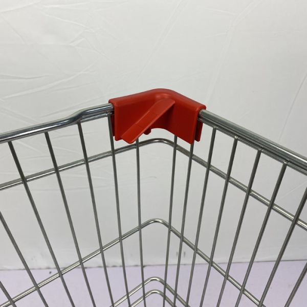 Style européen adapté aux besoins du client Revêtement de poudre de chariot à supermarché en métal du chariot 150L à épicerie