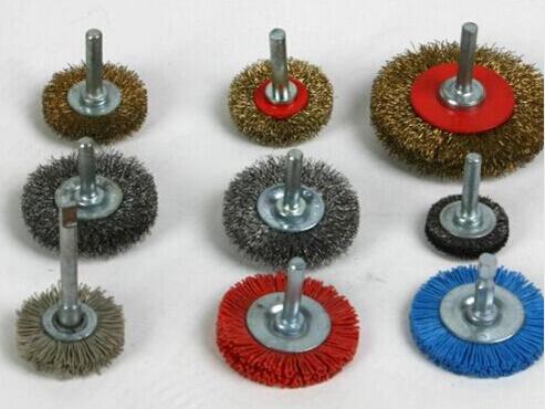 Blue Color Abrasive Nylon Wheel Brush Silicon Carbide Filament Drill Brush