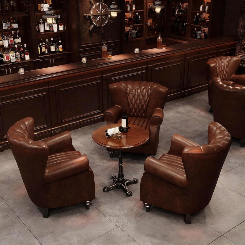 Solid Wood Restaurant Table with Vintage Iron Legs and Customizable Design for Commercial Use