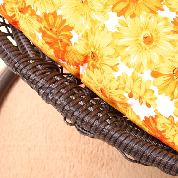 Outdoor Balcony Furniture All-Weather Rattan Swing Hanging Chair in Modern Style