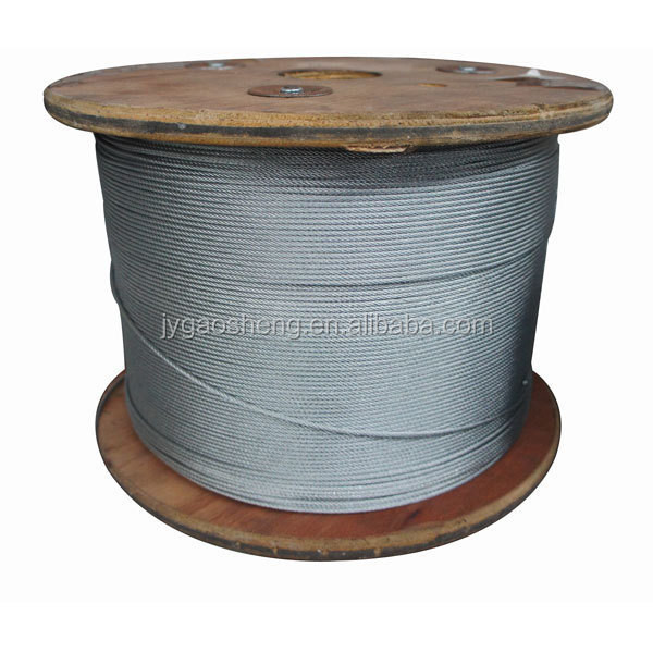 High Tensile Strength 1.5mm Diameter 7x7 Structure Galvanized Steel Wire Rope