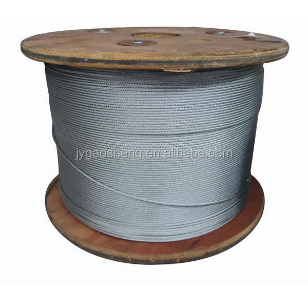 Câble de remorquage en acier galvanisé 6 X 19+FC, 12mm, résistance à la traction 1570-1960MPa