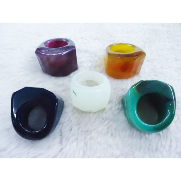 Natural Agate Ring, Gemstone Agate Ring, Druzy Agate Jewelry With Custom Designed Style