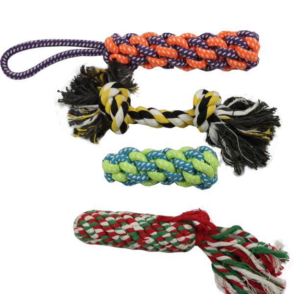 Indestructible Durable Pet Toys Eco Friendly Handmade Cotton Toothbrush 50cm