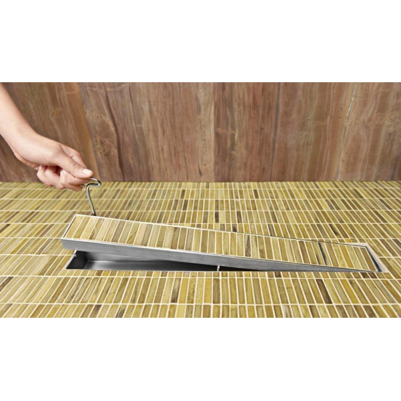 Modern Simple Fashion SS 304 316 Stainless Steel Linear Showroom Floor Drain Invisible