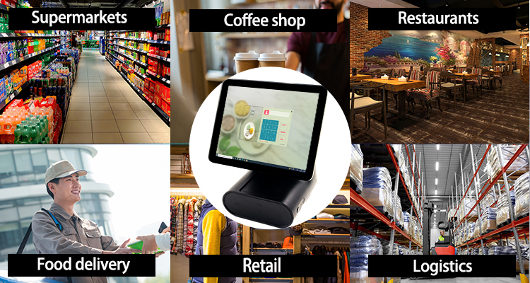 Касса с 6 портами USB/Serial/RJ 45 Lan и 15,6