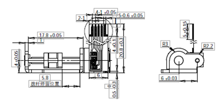 Двухфазовый двухполярный небольшой ход винта Stepper мотора 3.3VDC 10mm с кронштейнами