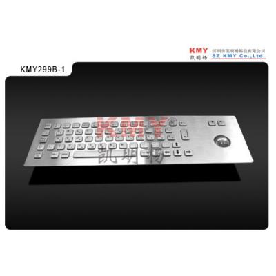 Teclado industrial Dustproof do metal do quiosque IP65 da montagem de painel com o Trackball do dispositivo apontando