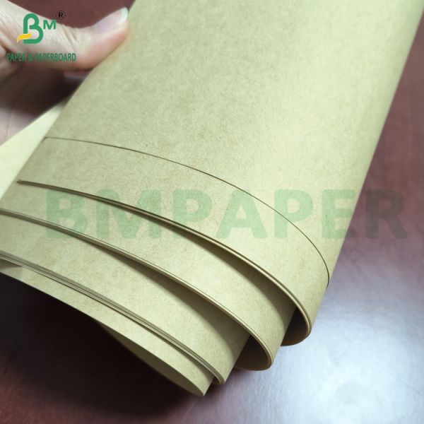 Естественный коричневый пакет для продуктов питания из бумаги.