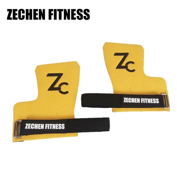 Gymnastics Fingerless Crossfit Grips Palm Protect Gloves Leather OEM Pull Up Hand Straps