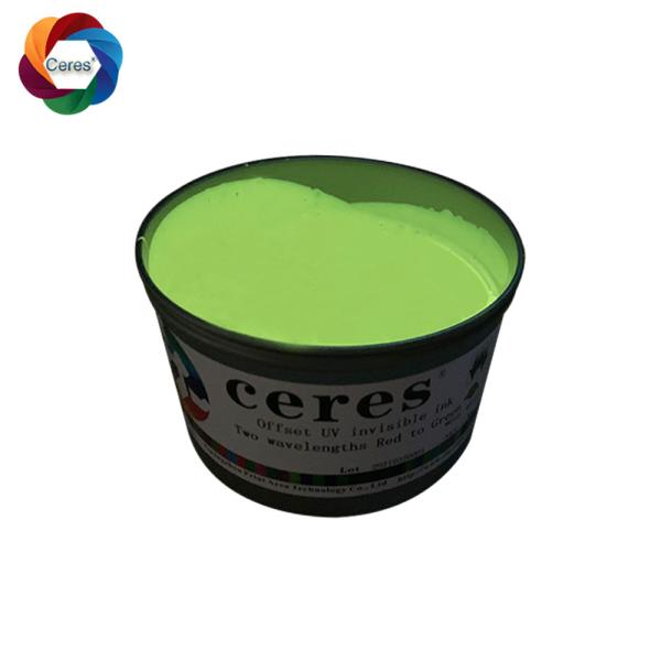 Uv Invisible Offset Printing Ink 1kg Can MSDS Security Paper Green Red