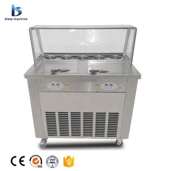 Thailand Mobile Food Cart with Frozen Yogurt Machine and Automatic Defrost Function