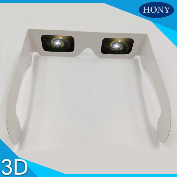 Paper Diffraction 3D Fireworks Glasses Spiral 3d Holographic Glasses Full Color Print