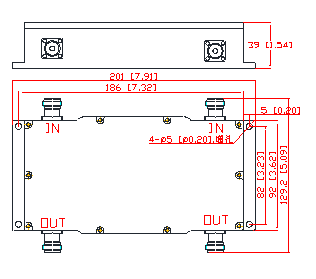 150-1000MHz 2in 2out N Female Hybrid Coupler