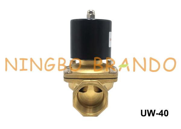 1 1/2 2W400-40 UW-40 Unid Type NBR Diaphragm Valve Brass Body Normally Closed AC110V DC12V