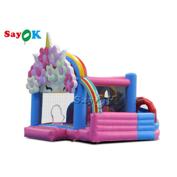 Sayok Flower Theme Inflatable Bouncing Trampoline With Slide Inflatable Bounce House Bouncing Jumpers