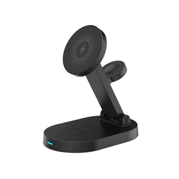 Suporte sem fio magnético acrílico do carregador do espelho 15W para Iphone 12 13