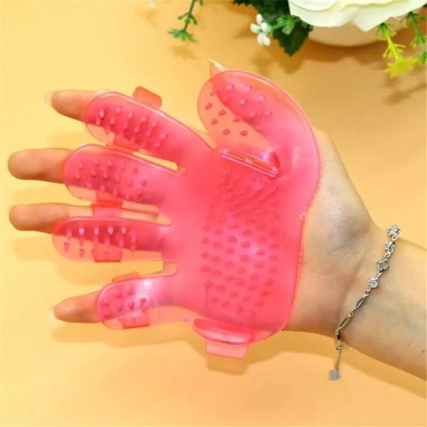 Резиновая перчатка щетки Дешеддинг любимца Хакле собаки гребня перчатки волос кота